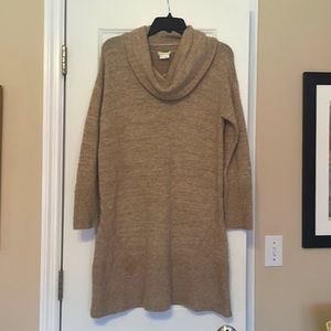 Anthro sweater dress. Gently worn. Cowl neck, size PM